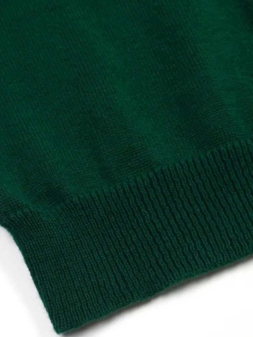 Green Two-Piece Knit Set with Fox Patch and Polka Dots - Picture 5 of 7